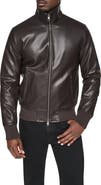 DKNY Faux Leather Bomber Jacket