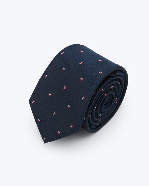 Twin Bows Silk Jacquard Tie