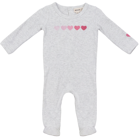 Long Sleeves with Heart Print Romper (Baby)