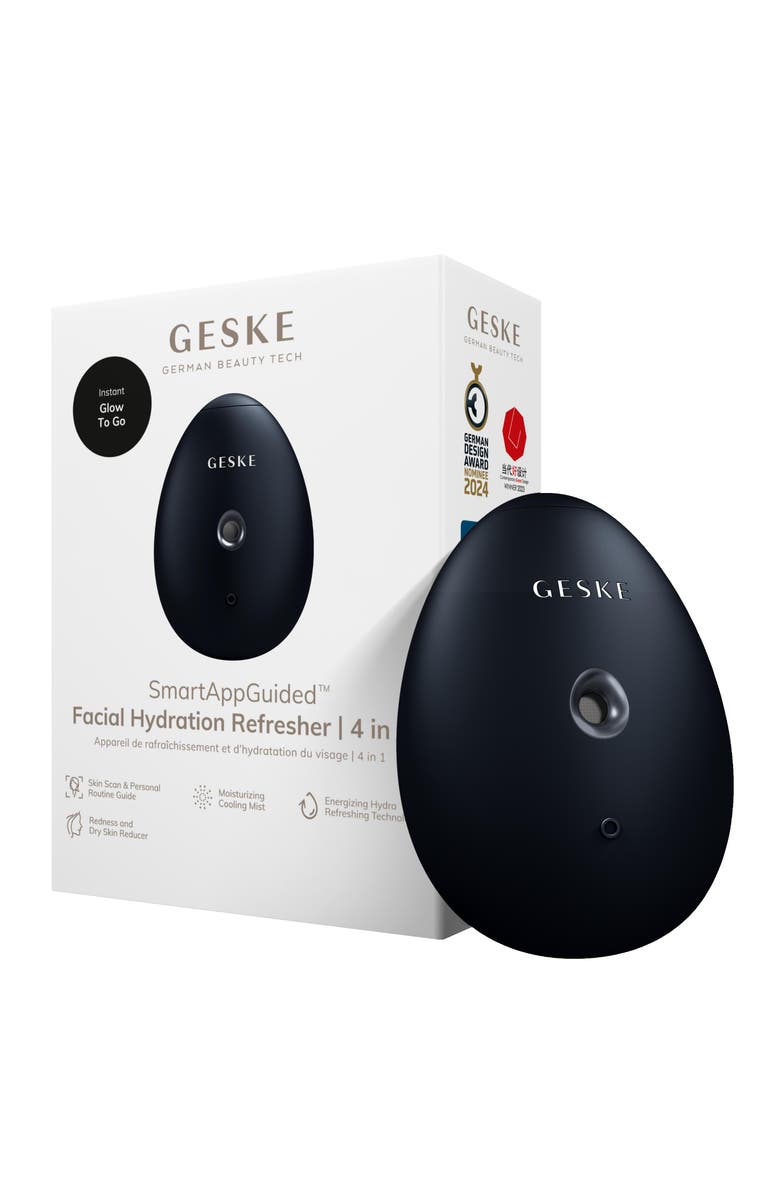 GESKE SmartAppGuided Facial Hydration Refresher | 4 in 1, Main, color, Black