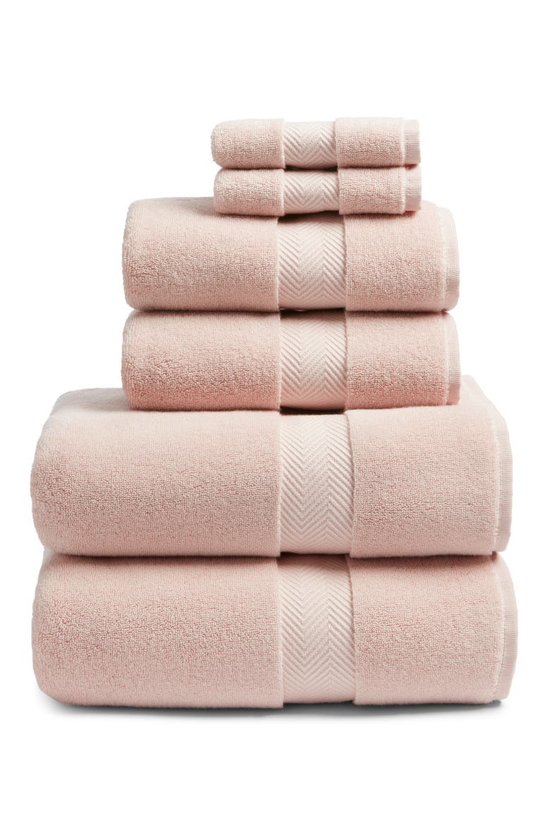Organic Hydrocotton 6-Piece Towel Set $144 Value, Main, color, PINK SEPIA