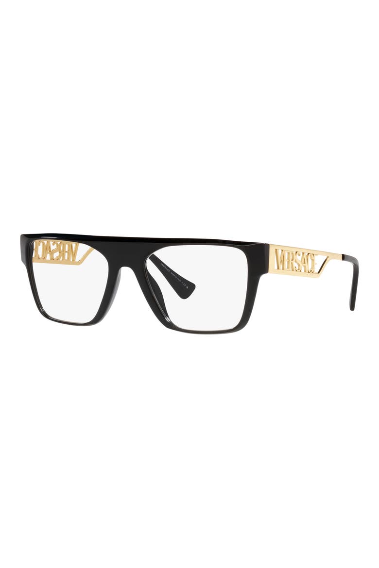 55mm Recangular Optical Glasses, Alternate, color, BLACK
