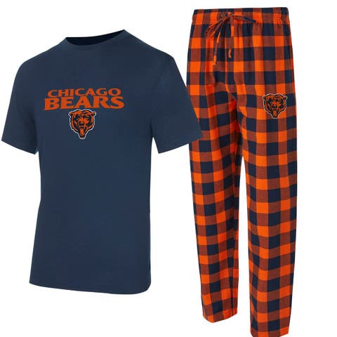 Men's Concepts Sport Navy/Orange Chicago Bears Avondale T-Shirt & Flannel Pants Set