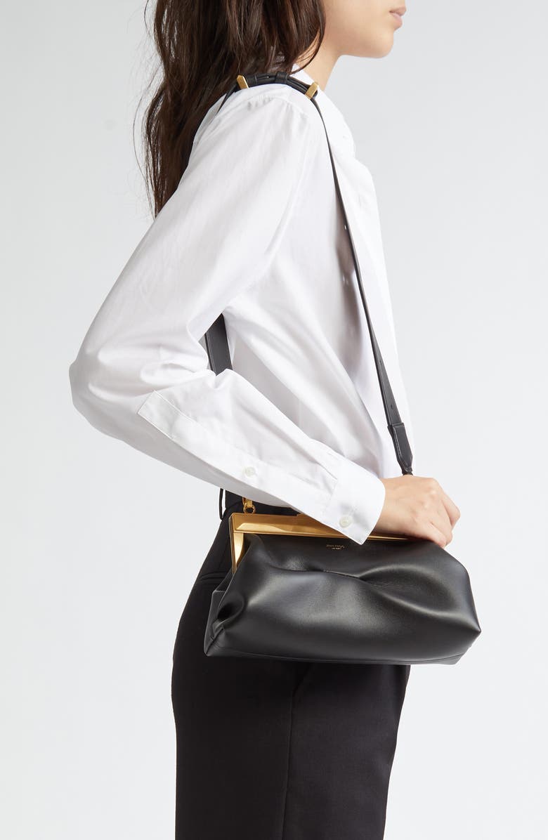 Jimmy Choo Diamond Leather Frame Clutch, Alternate, color,