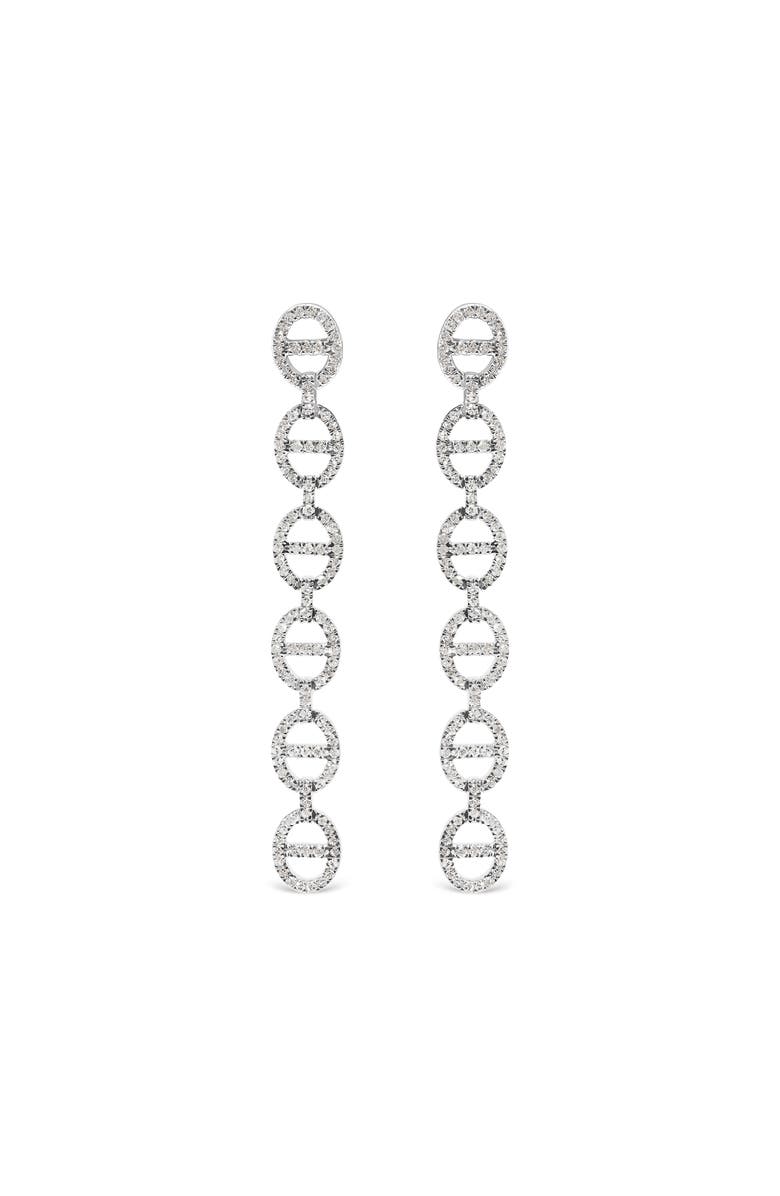 Haus of Brilliance Sterling Silver 1.0 Cttw Diamond Oval Design Dangle Earrings, Main, color, Silver