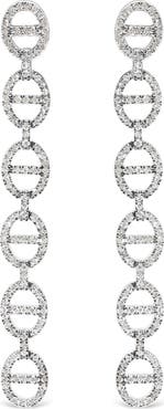 Haus of Brilliance Sterling Silver 1.0 Cttw Diamond Oval Design Dangle Earrings