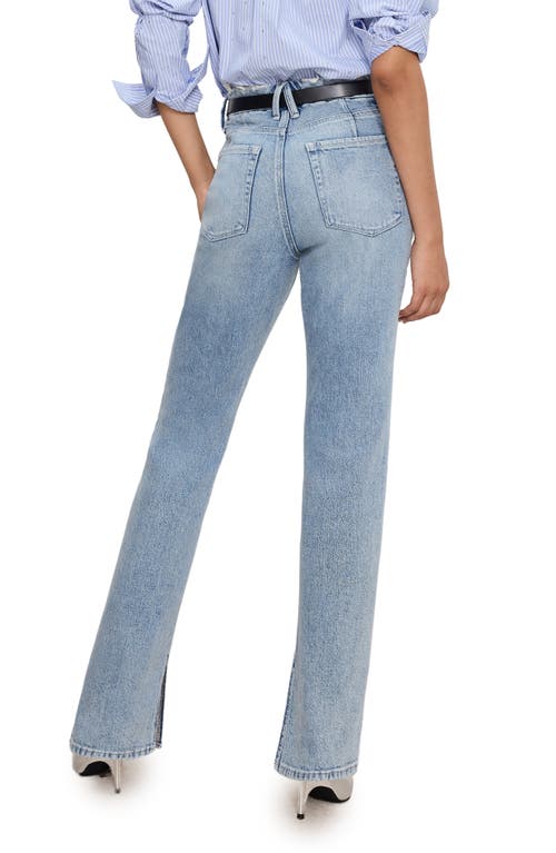Shop Good American Good Icon High Waist Slit Inseam Jeans