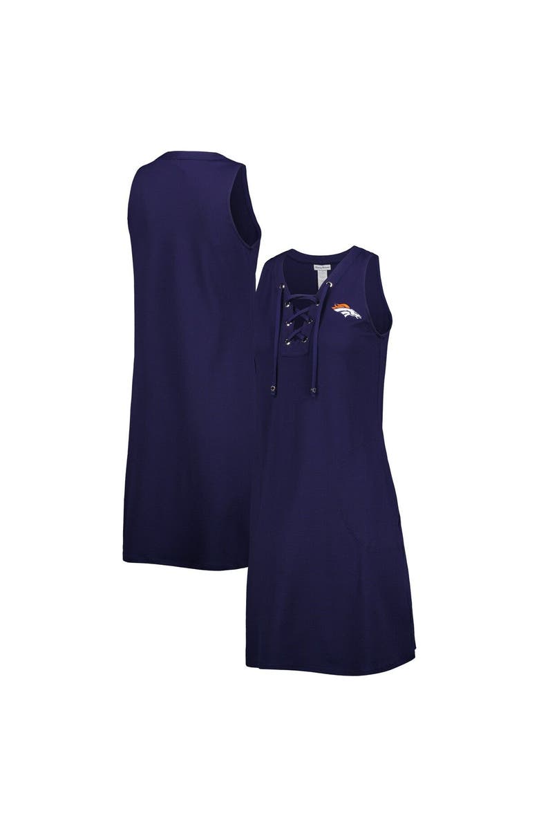 Tommy Bahama Women's Tommy Bahama Navy Denver Broncos Island Cays Lace-Up Dress, Main, color, 