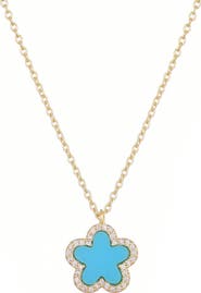 Adornia Initial Flower Pendant Necklace