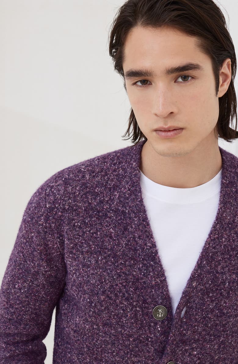 Brunello Cucinelli Buttoned cardigan, Alternate, color, Burgundy