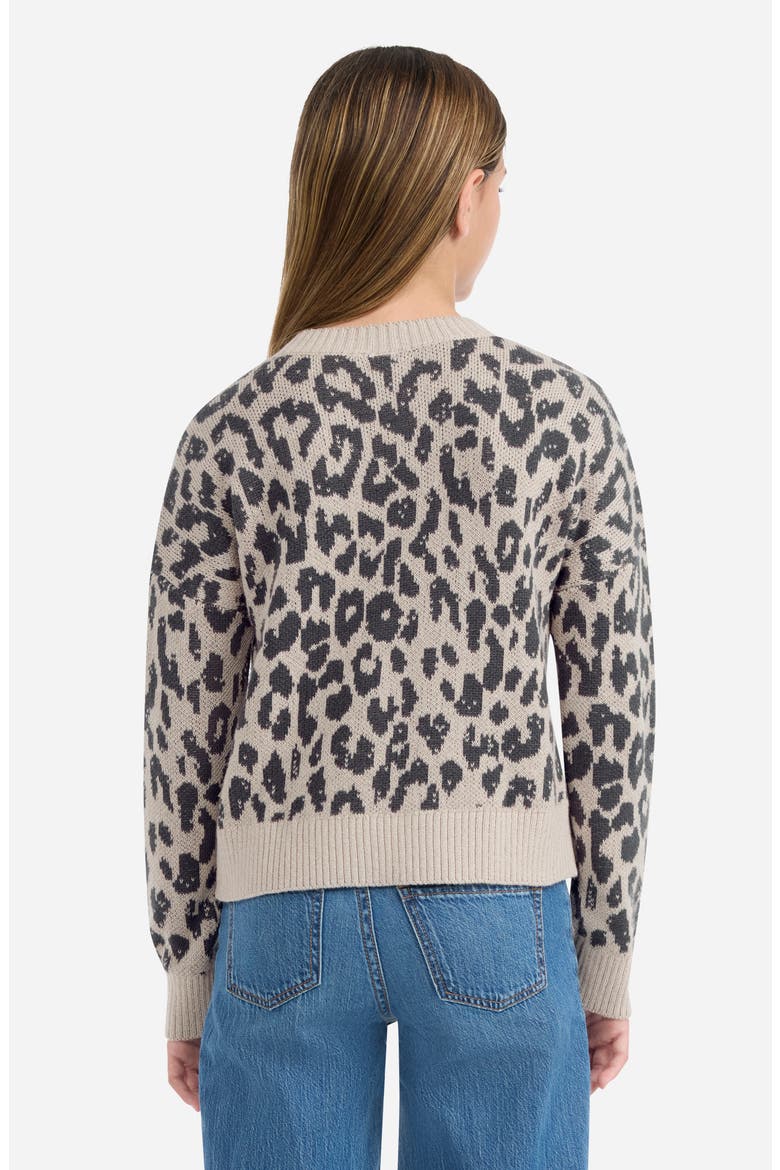 Kids' Leopard Pattern Sweater, Alternate, color, SIMPLY TAUPE
