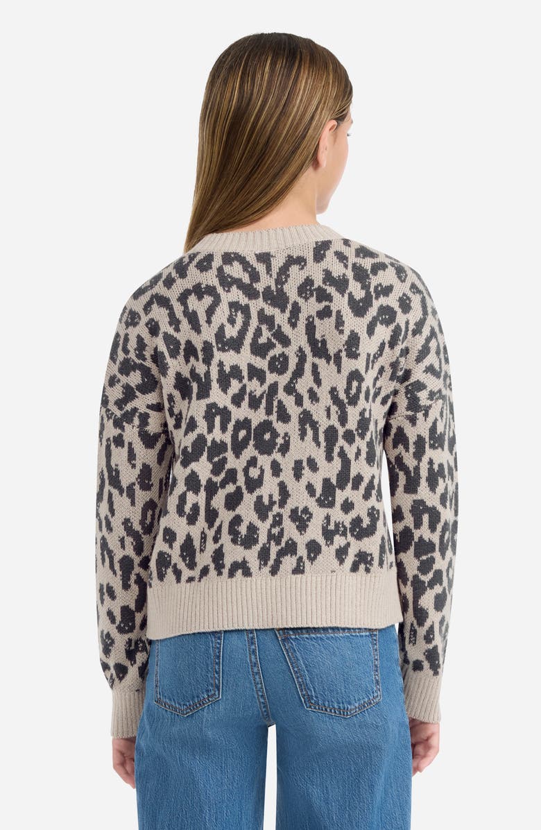 abercrombie kids Kids
Leopard Pattern Sweater, Alternate, color, Simply Taupe