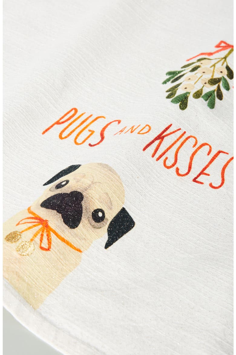 Anthropologie Quill & Fox Pugs & Kisses Dishtowel, Alternate, color, MULTI