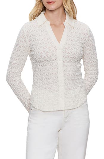 Sanctuary Dreamgirl Lace Button-up Shirt In White