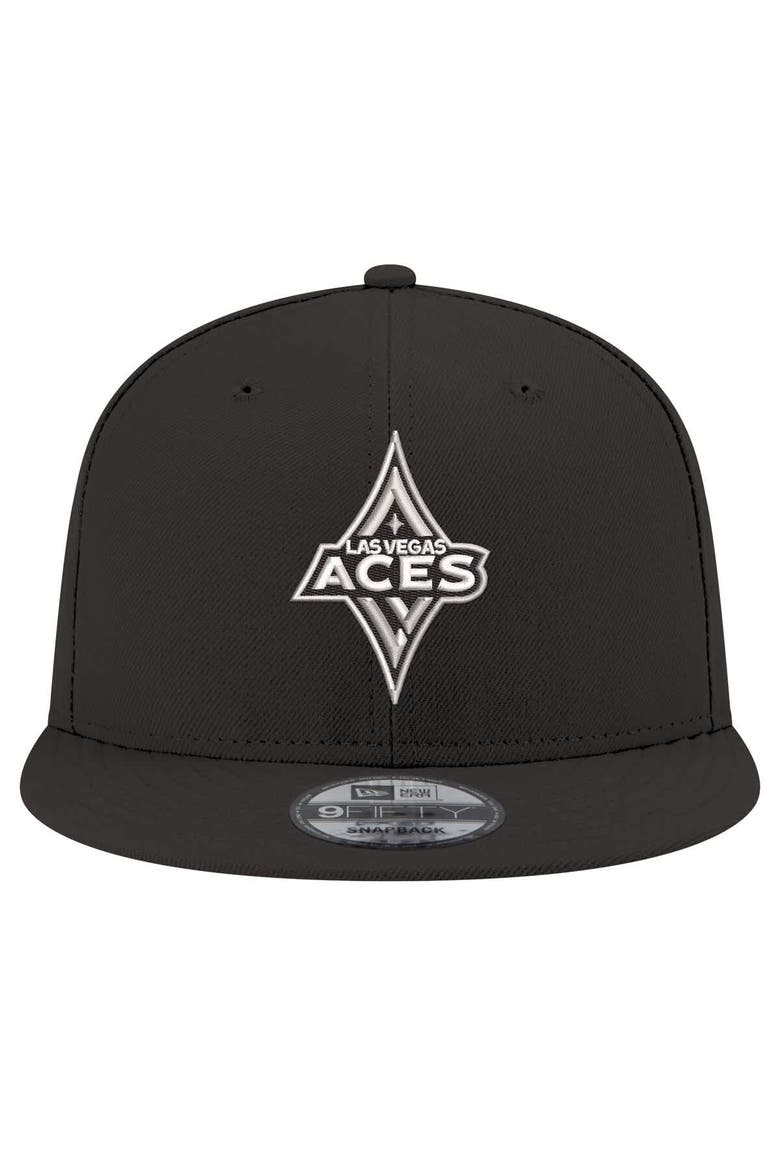 Unisex New Era Black Las Vegas Aces Logo 9FIFTY Snapback Hat, Alternate, color, Black