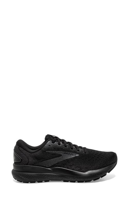 Brooks Women's Ghost 16 Running Shoes In Black/black/ebony In Black
