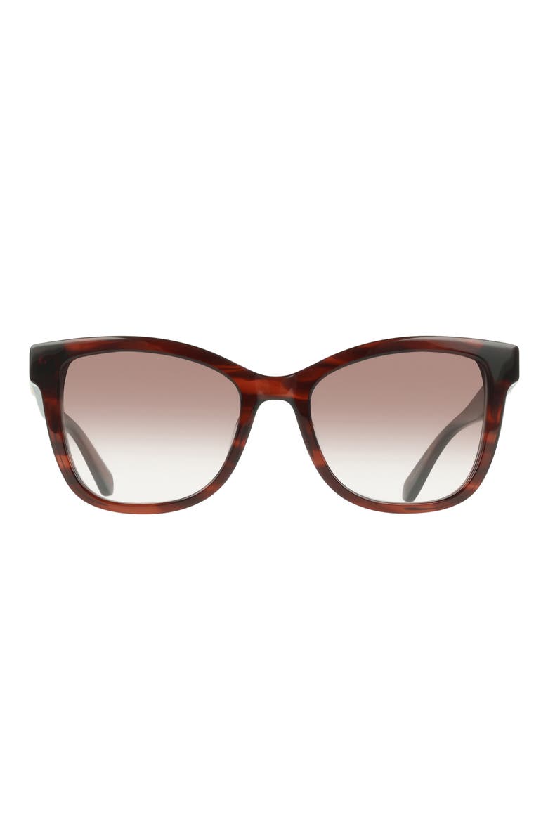 54mm Rectangle Sunglasses, Main, color, STRIPED WINE