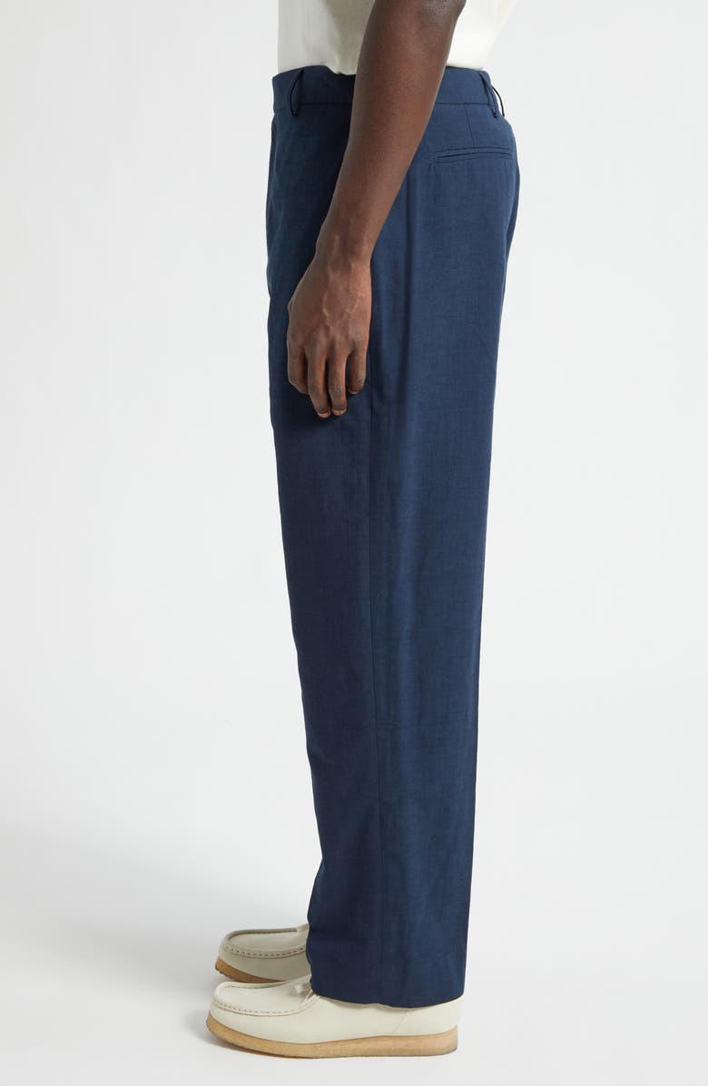 PALMES Cotton Trousers, Alternate, color, Navy