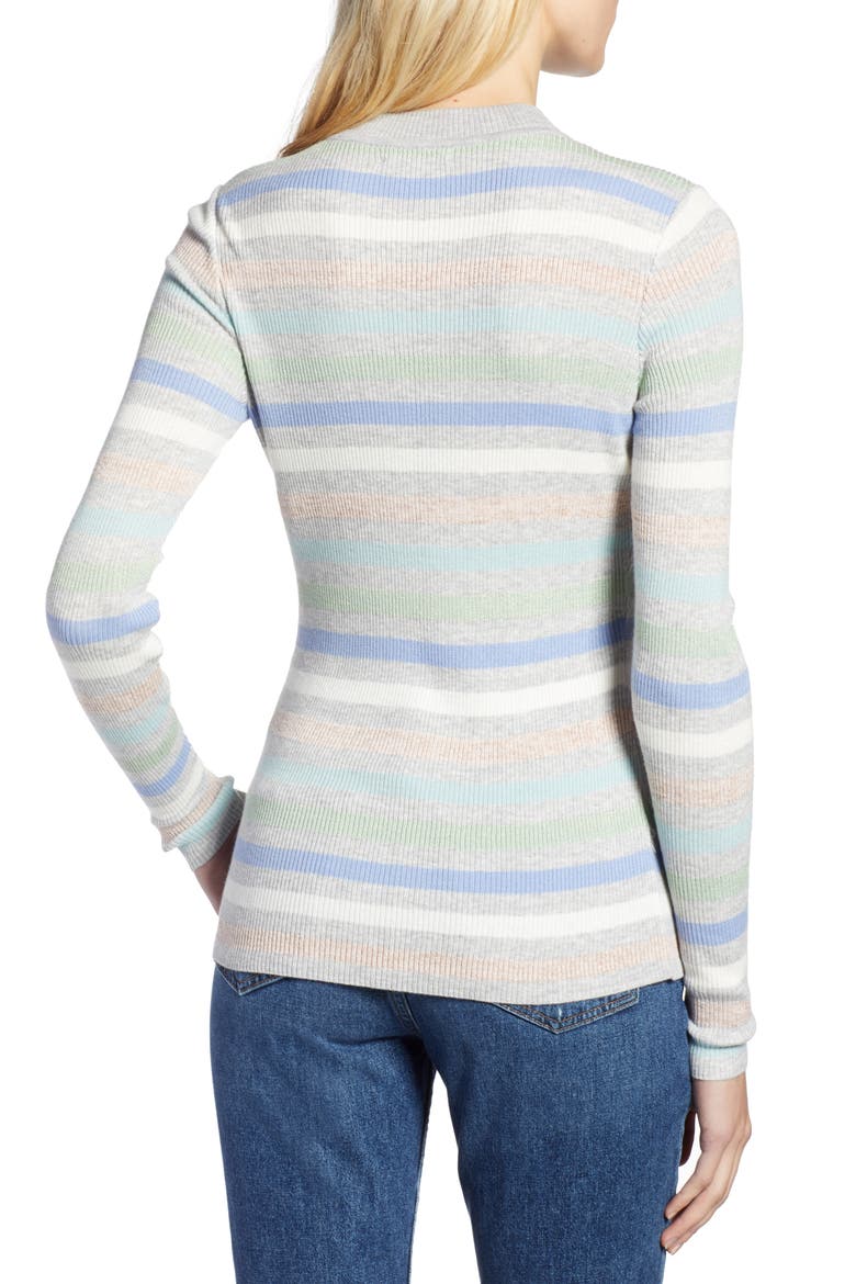 x Atlantic-Pacific Shimmer Stripe Sweater, Alternate, color, GREY MULTI STRIPE