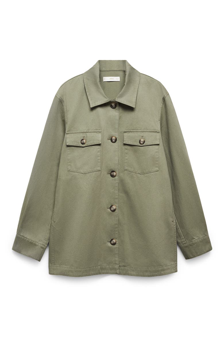 Cotton Overshirt, Alternate, color, KHAKI GREEN