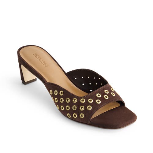 Bernardo Footwear Cenza Grommet Kitten Heel Mule