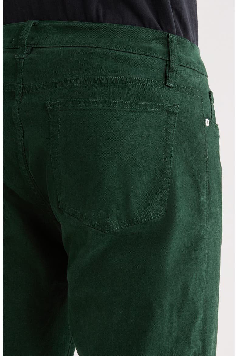 L'Homme Slim Fit Five-Pocket Twill Pants, Alternate, color, DARK EMERALD