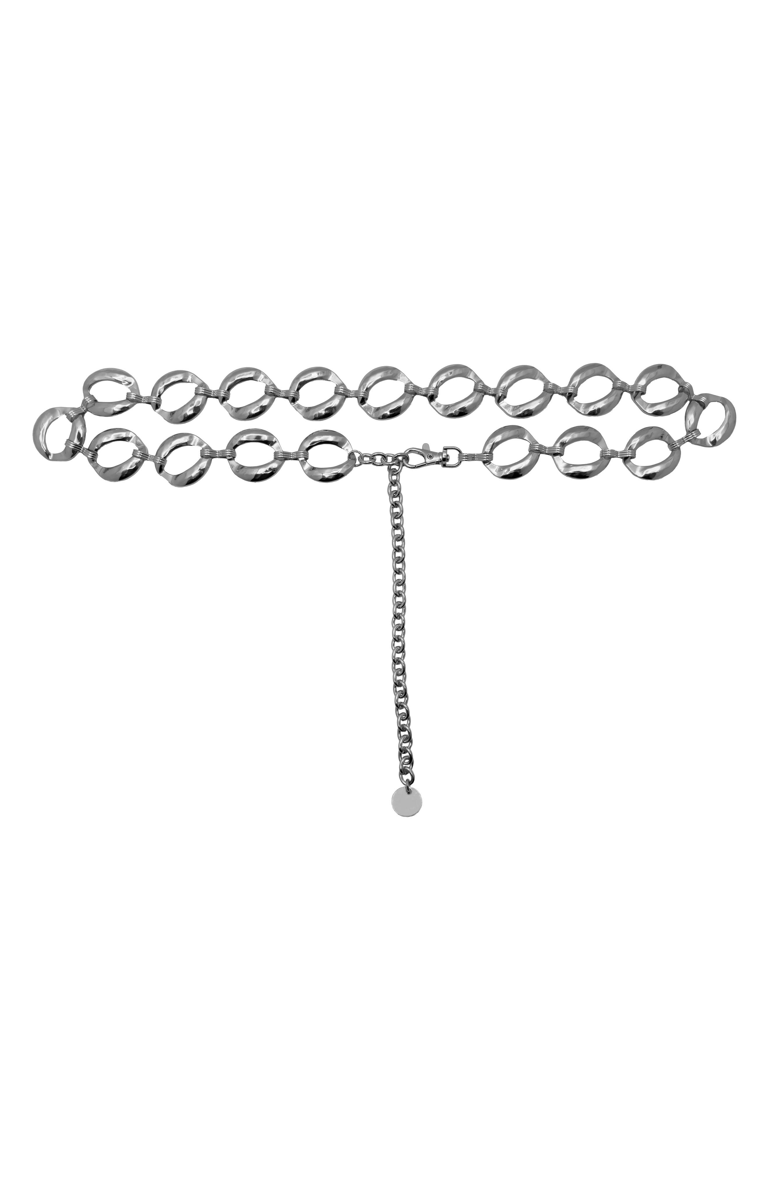 Linea Pelle Molten Chain Link Belt