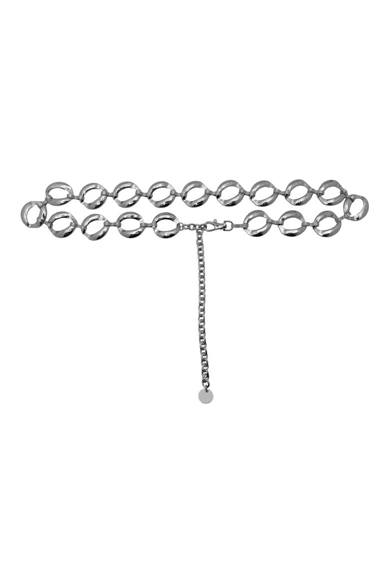 Molten Chain Link Belt, Main, color, SILVER