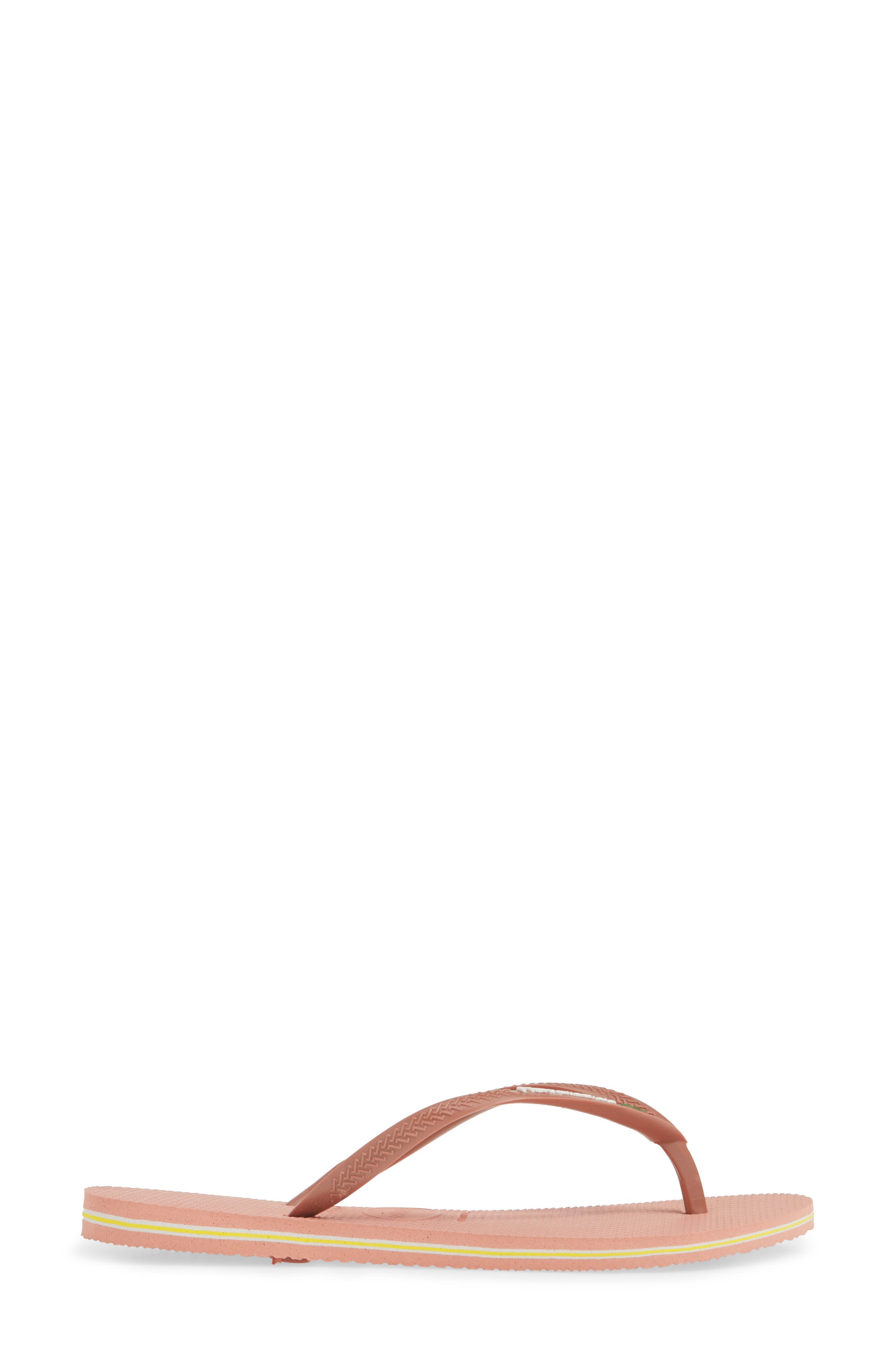 Slim Brazil Flip Flop, Alternate, color, ROSE NUDE