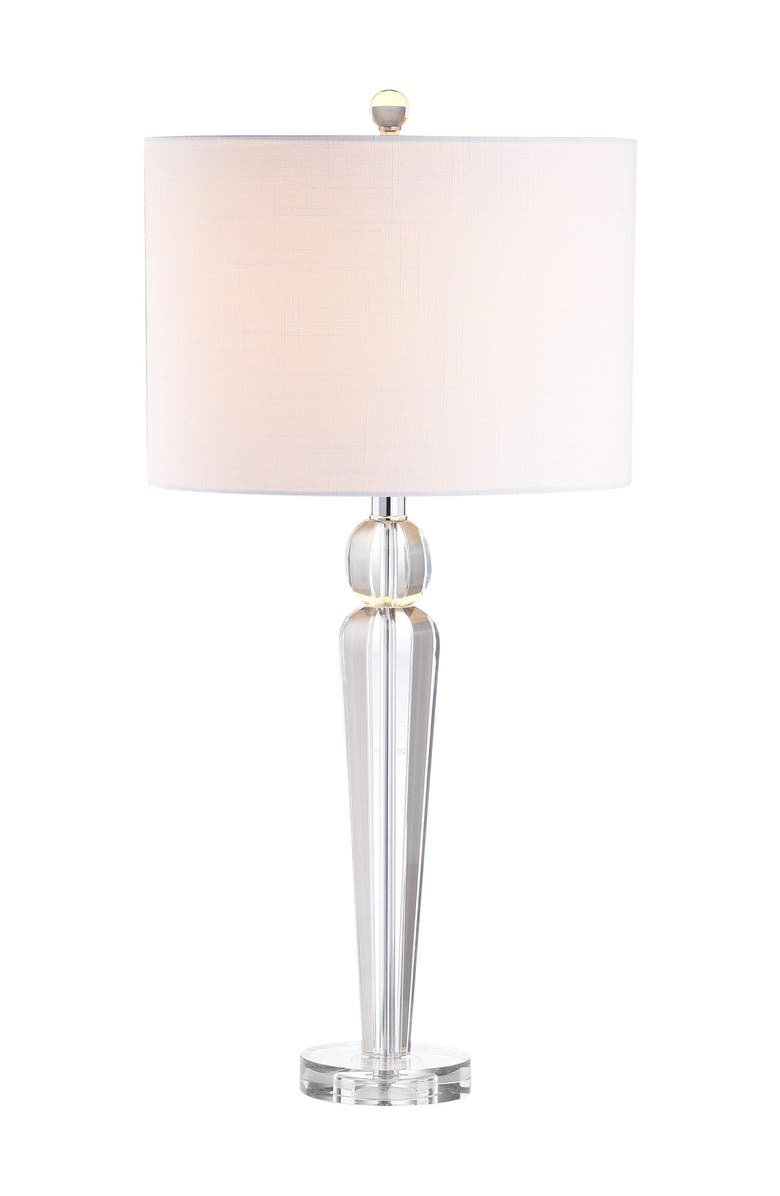 JONATHAN Y Elizabeth 28.5" Crystal LED Table Lamp, Clear, Main, color, Clear