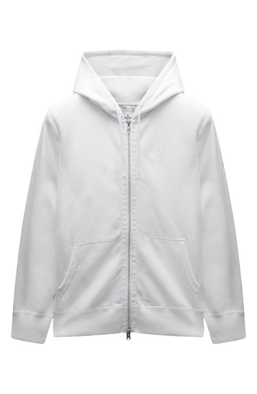Reigning Champ Zip Hoodie In White