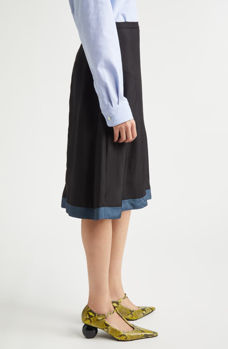 Marni A-Line Virgin Wool Skirt, Alternate, color, Black
