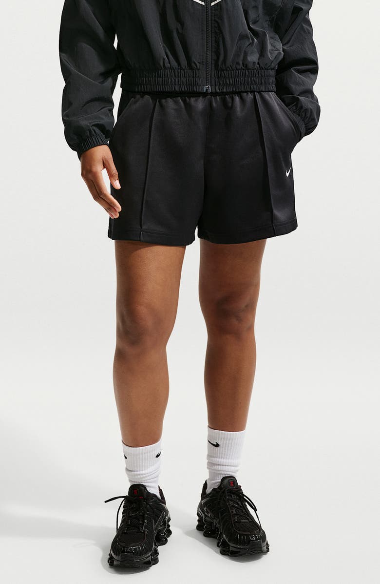 Nike Pintuck Shorts, Main, color, Black/ Black/ Sail