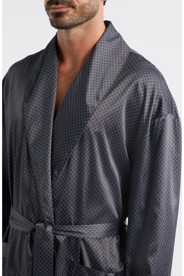 Dreams of Satin Robe, Alternate, color, BLACK