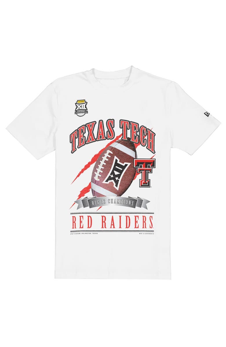 New Era Men's New Era  White Texas Tech Red Raiders 2025 Big 12 Football Champions Locker Room T-Shirt, Alternate, color, White