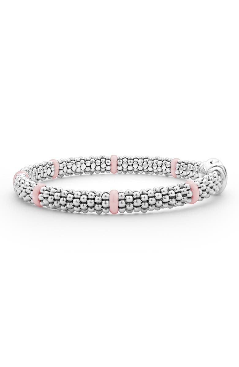 LAGOS Pink Caviar Ceramic Station Bracelet, Alternate, color, Pink