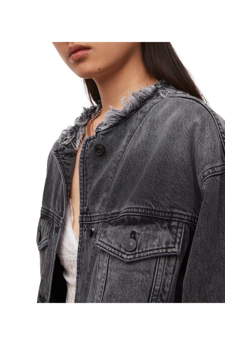 AllSaints Bloom Denim Trucker Jacket, Alternate, color, 