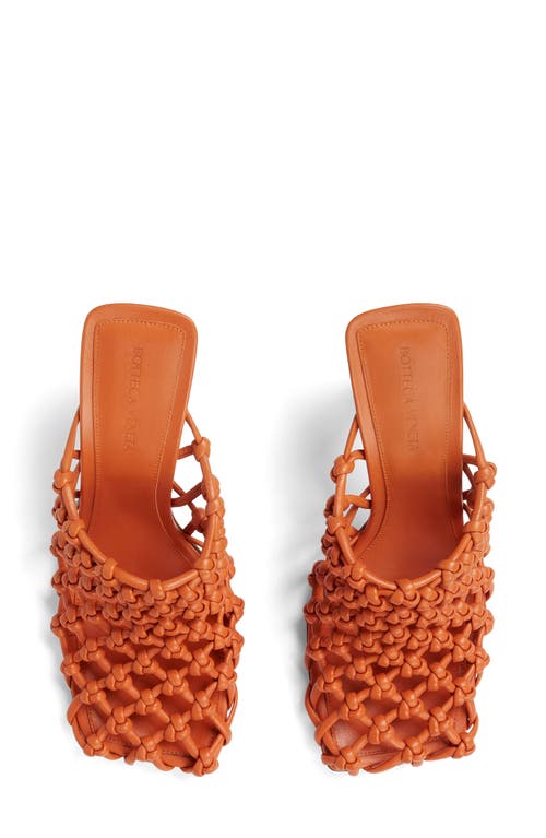 Bottega Veneta Knotted Weave Pump In Burned Orange