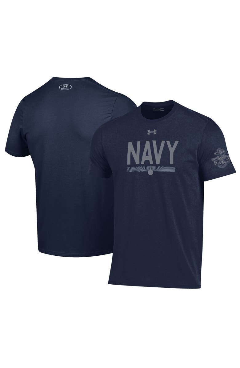 Under Armour Men's Under Armour Navy Navy Midshipmen Silent Service T-Shirt, Alternate, color, 