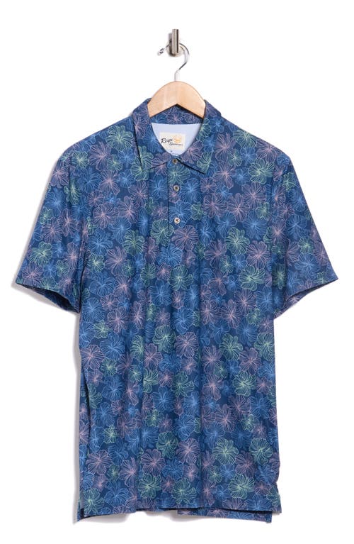 Reyn Spooner Electric Biscus Polo In Blue