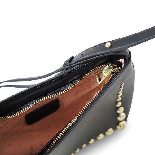 Belle & Bloom Girls Like Us Studded Leather Shoulder Bag In Black