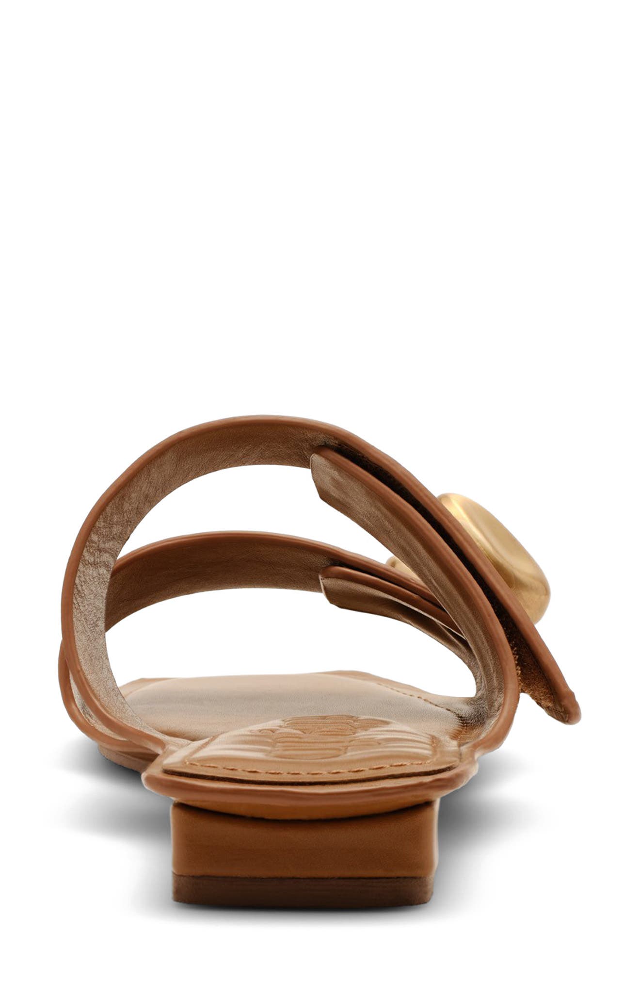 Ezra Leather Slide Sandal, Alternate, color, RICH CLAY