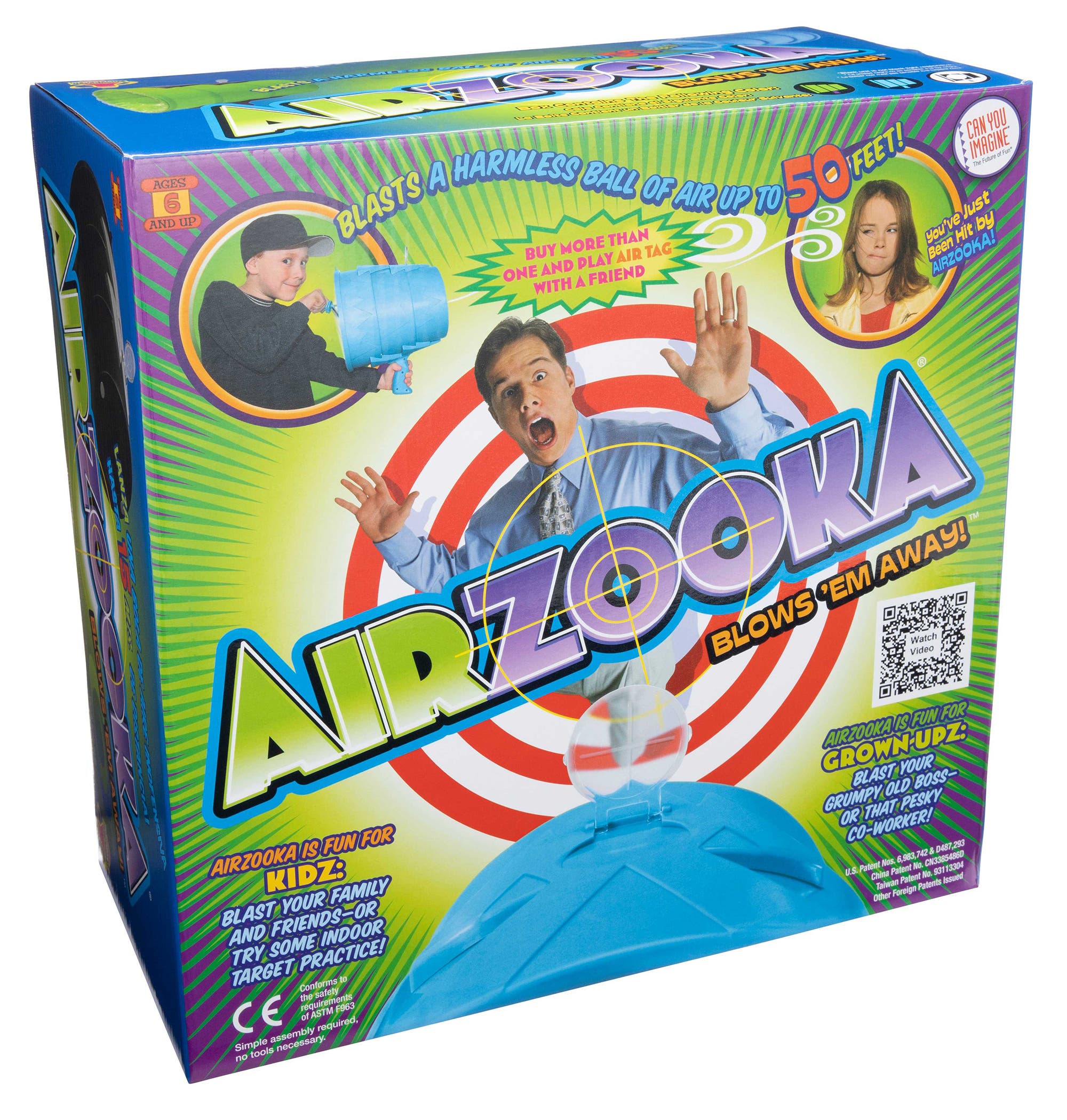CAN YOU IMAGINE Airzooka Air Shooter, Black in Multicolored 