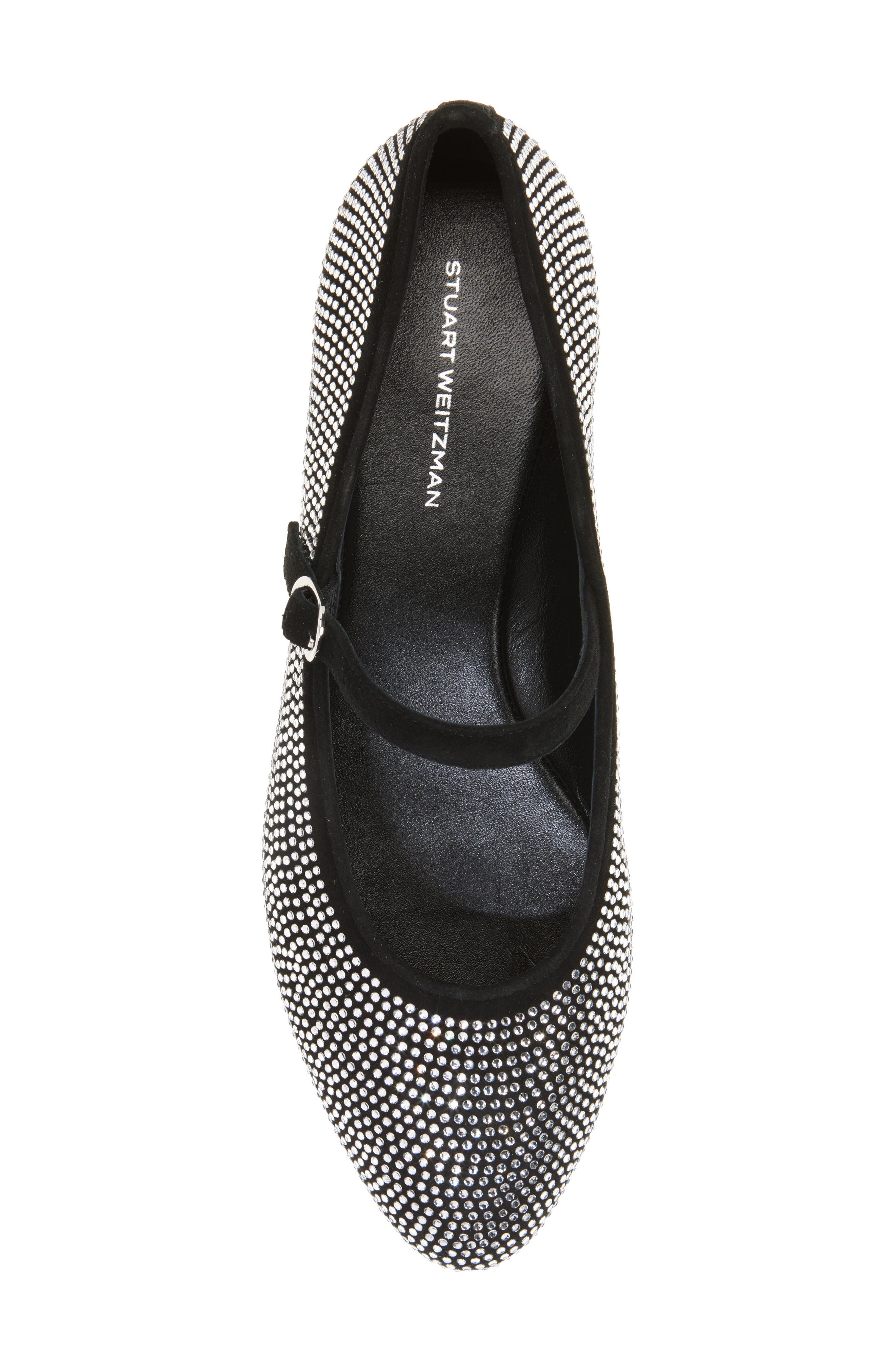 Stuart Weitzman Analiese Mary Jane Flat, Alternate, color, Clear/ Black