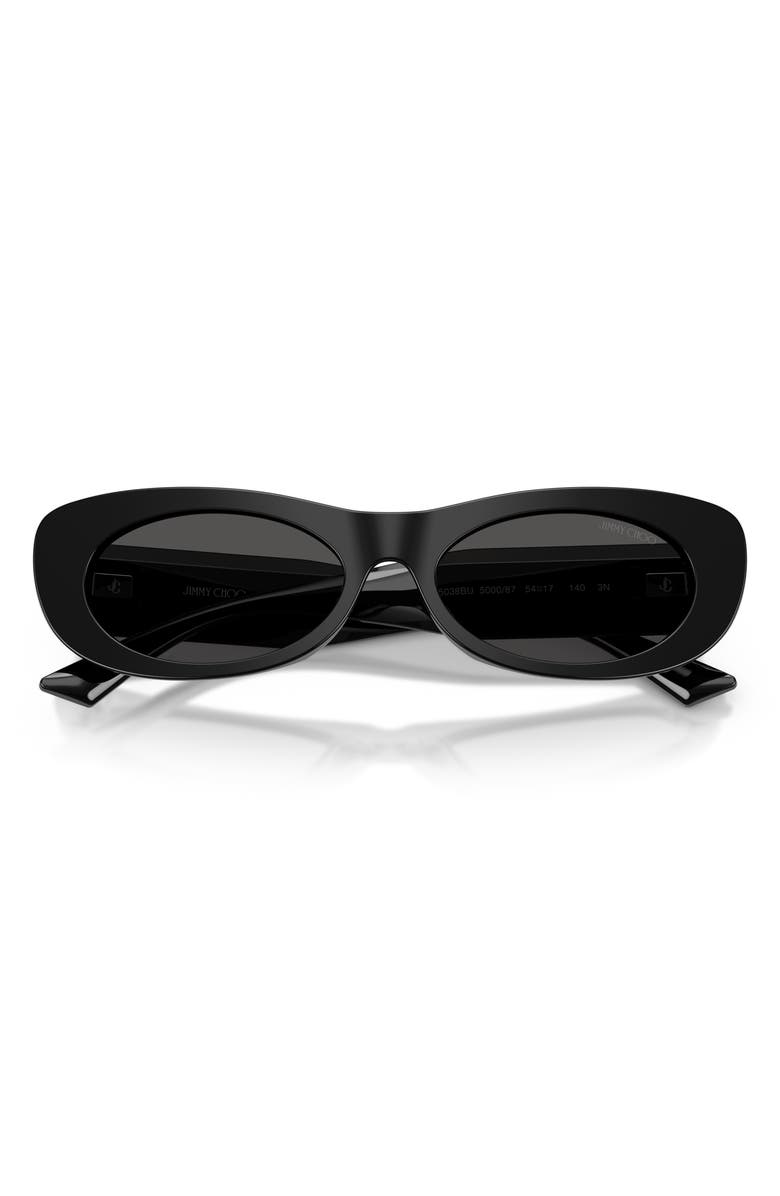 Jimmy Choo Danny 54mm Oval Sunglasses, Alternate, color, Black / Dark Grey