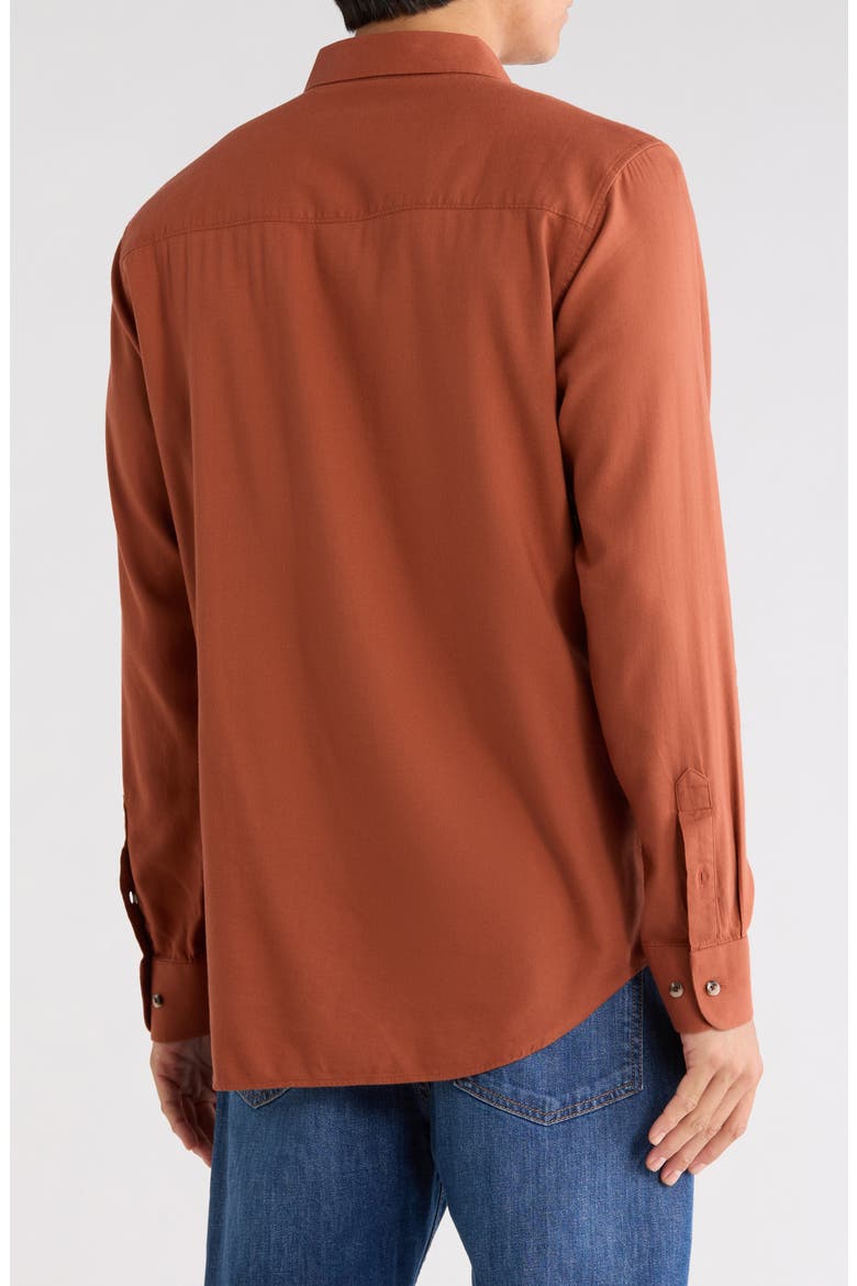 Cloud Flannel Button-Up Shirt, Alternate, color, MAPLE