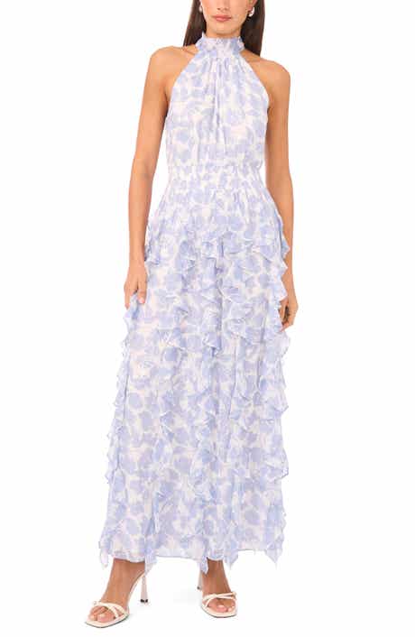 Flounce Cascading Maxi Dress