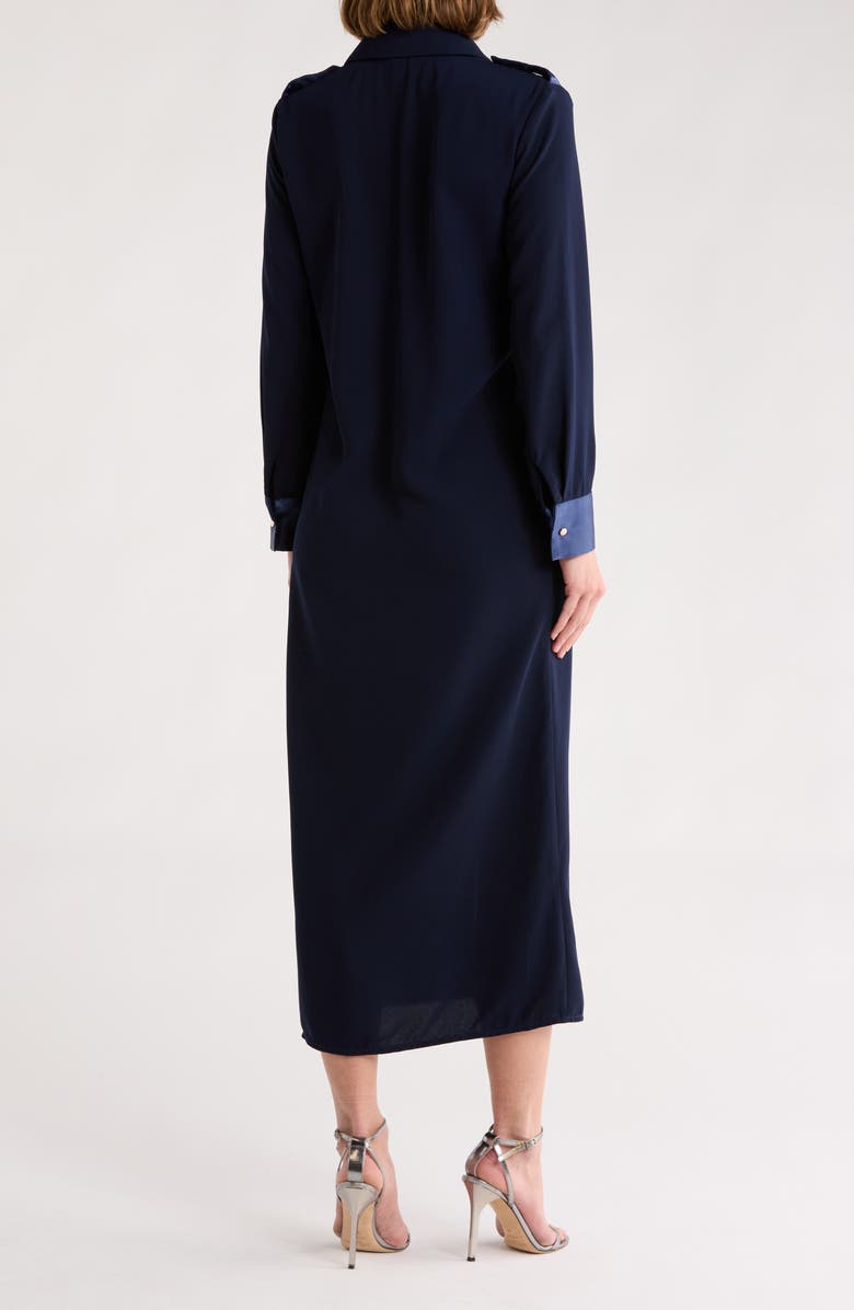 AREA STARS Gara Midi Shirtdress, Alternate, color, Navy