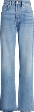 FRAME The Vertical High Waist Relaxed Straight Leg Jeans