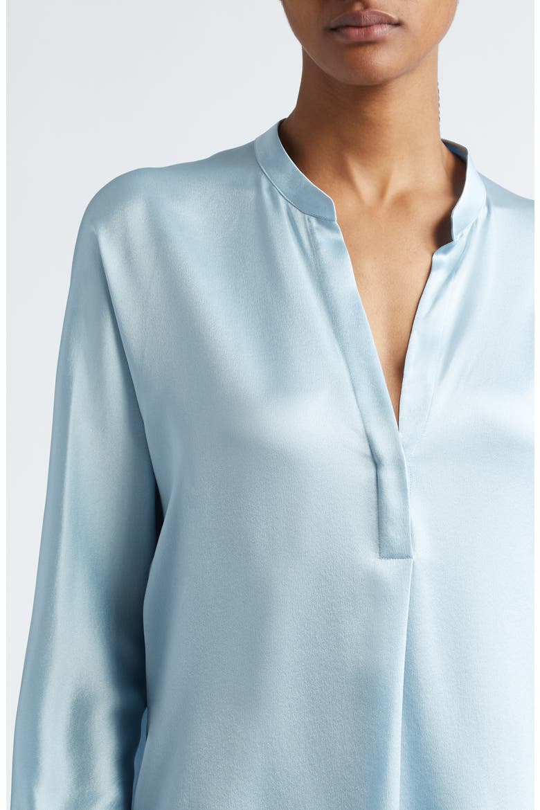 Band Collar Popover Shirt, Alternate, color, PACIFIC MIST